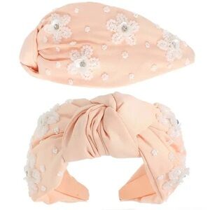 Add a bit of daily romance: Floral Beaded Jeweled Top Knotted Headband